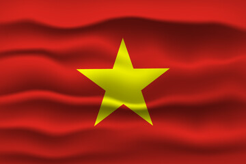Vector illustration national flag of Vietnam. Simply vector illustration eps10. 