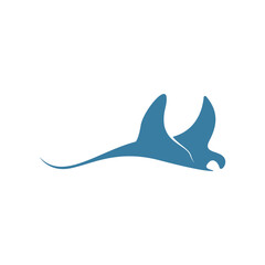 Stingray logo icon design illustration