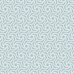 Seamless vector light blue and white ornament. Modern wavy background. Geometric modern pattern