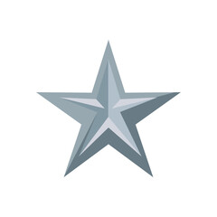 flat gray star
