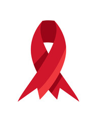 flat world aids day ribbon