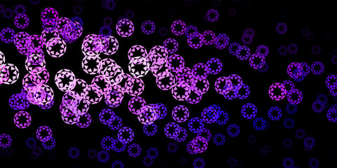 Dark purple, pink vector texture with disks.