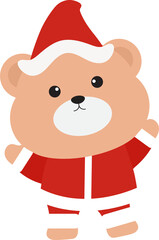 Animals Santa Claus Clipart.