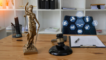 Law and Legal services concept. law contract.	