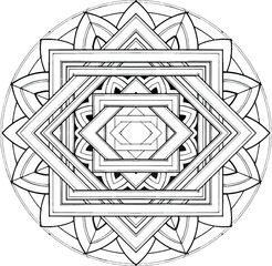 Mantra Mandala, The Meditation art for Adults to coloring Drawing with Hands By Art By Uncle Collections

Find out with Patterns of the Universe  
you can create Happiness - Concentration - Wisdom 