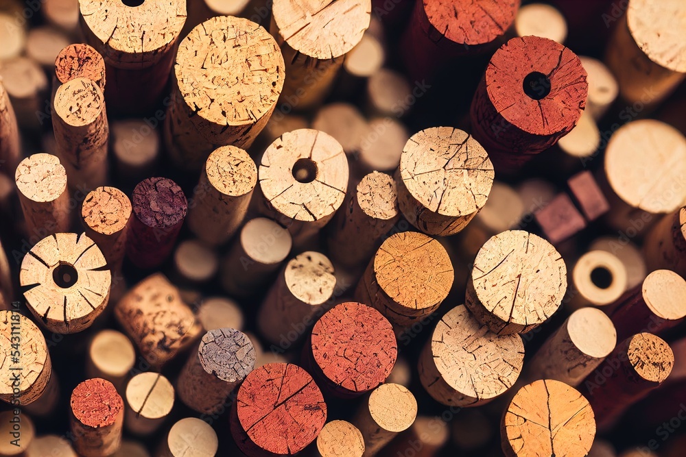 Aufkleber a bunch of wine corks are stacked together in a pile and are all different colors and sizes of corks