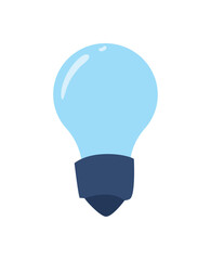 flat blue light bulb