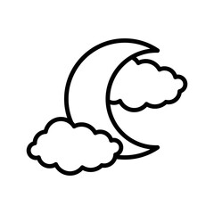 night icon vector design template in white background