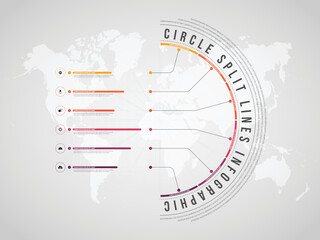 Circle Split Lines Infographic
