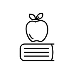 Education book line icon vector graphic illustration