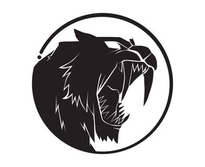 tiger head silhouette