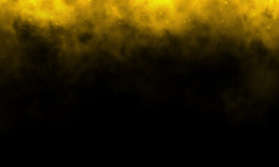 Fototapeta premium Fire and smoke particles on black background.