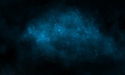 Fog and mist effect on black background. Particles dust with smoke texture
