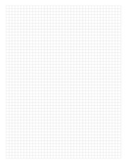 Graph notebook sheet , 8,5x11, light greed 0.02 in, no bleed, vector background
