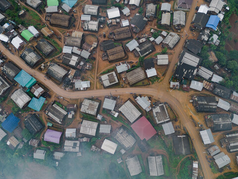 Lahu village on the mountain