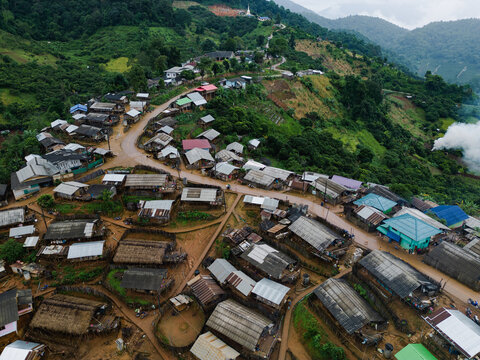 Lahu village on the mountain