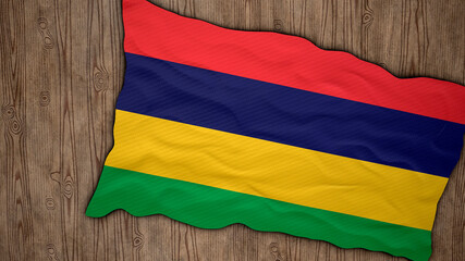 National flag of Mauritius. Background  with flag  of Mauritius.