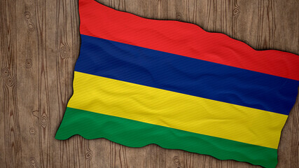 National flag of Mauritius. Background  with flag of Mauritius.