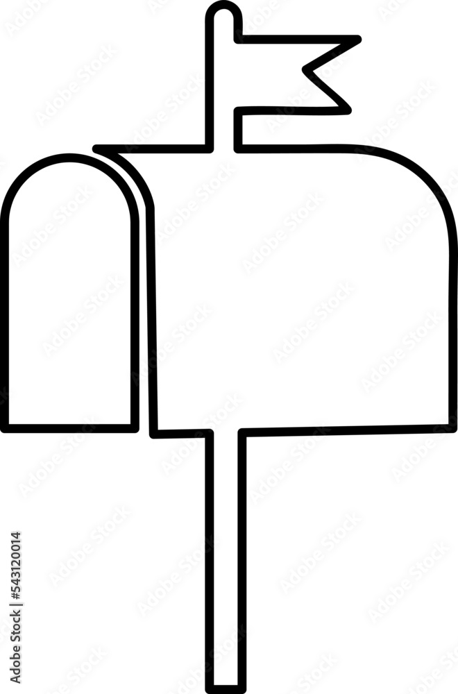 Poster post box icon set isolated vector in modern flat style on white background..eps