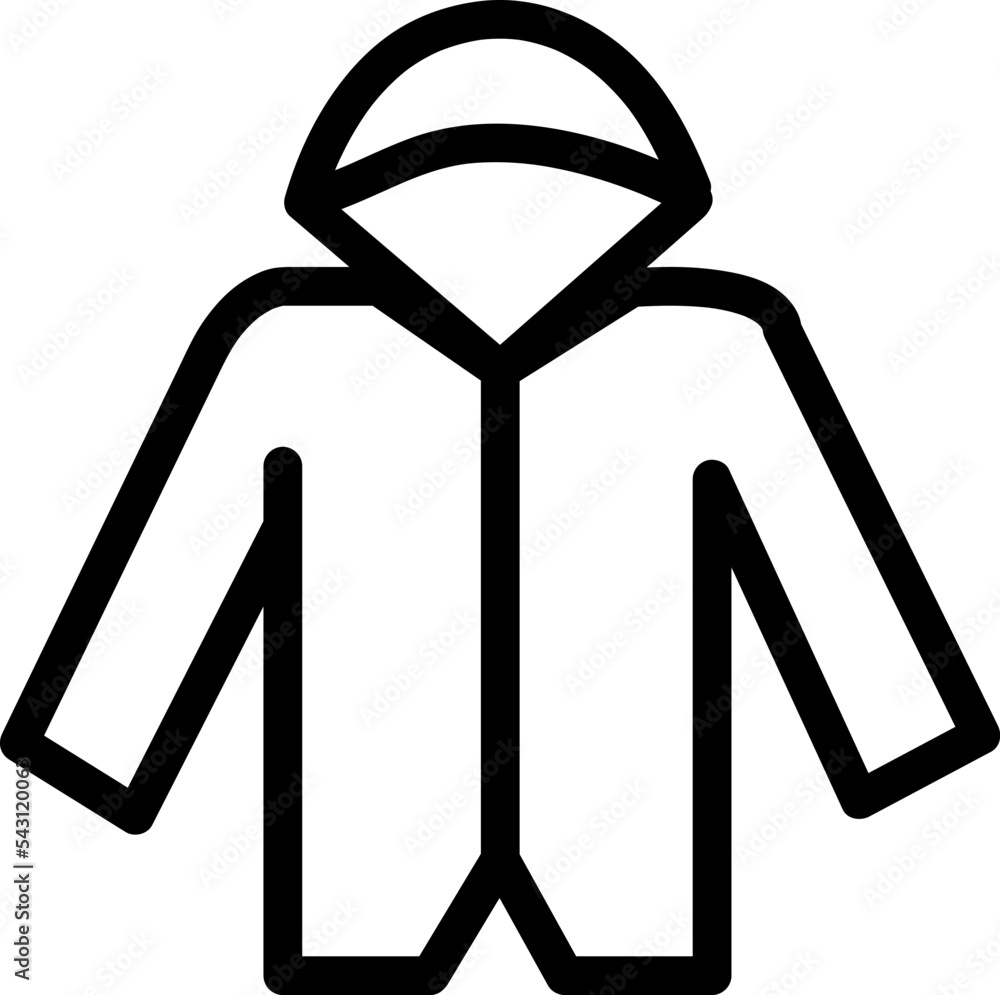 Aufkleber raincoat line icon. linear style sign for mobile concept and web design. rain protection coat outlin