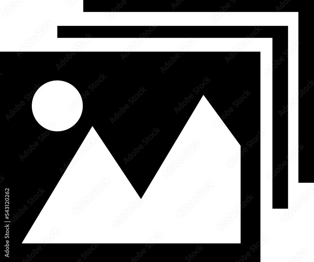 Poster image gallery icon symbol. premium quality isolated image gallery icon element in trendy style..eps