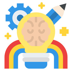 inspiration design thinking practical process knowledge icon