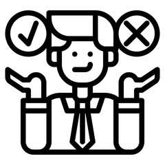 make a decision design thinking practical process knowledge icon