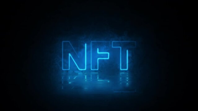 NFT Animated Text logo Cellular Saber