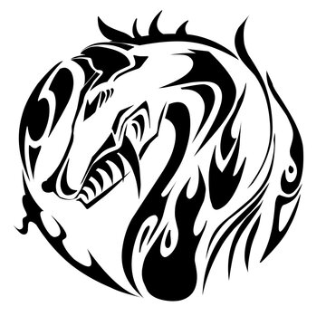 Aesthetic triball wolf tattoo suitable for t-shirt design and others