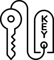 Key and Key tag icon.