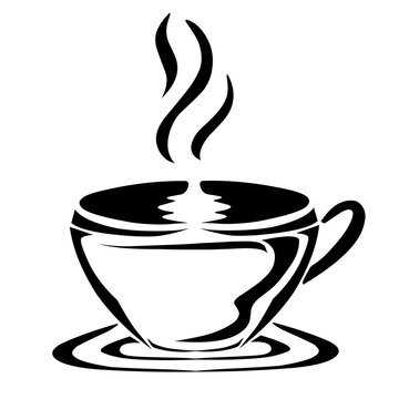 Transparent png image of a cup of coffee suitable for t-shirt stickers and others