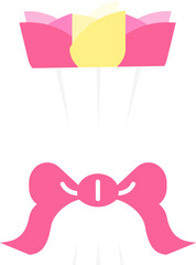 Bouquet of flowers flat design element.