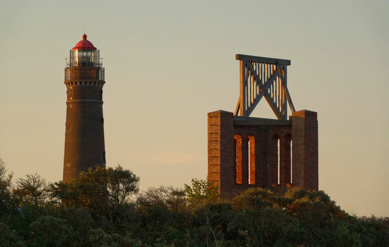 Leuchtturm und Kaap auf der Insel Borkum