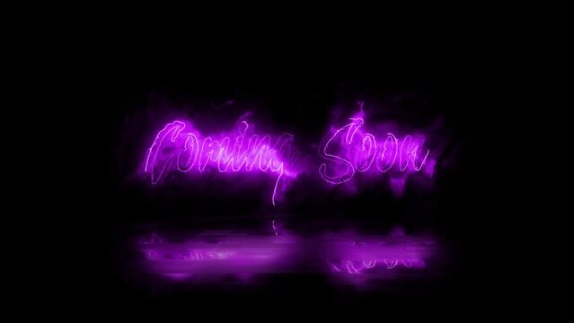 Coming Soon Animated Text logo Fusion Saber