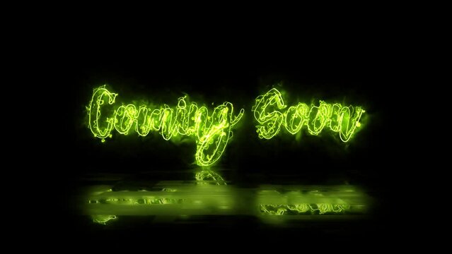 Coming Soon Animated Text Kryptonite Green Saber