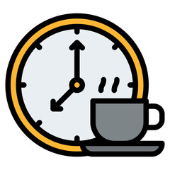 coffee time date time schedule icon