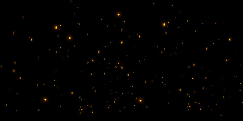 Fire with sparks isolated