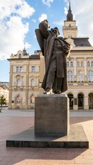 Het monument van Svetozar Miletic, Novi Sad, Servië