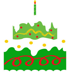 birthday cake decoration element illustration