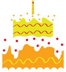birthday cake decoration element illustration