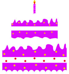 birthday cake decoration element illustration