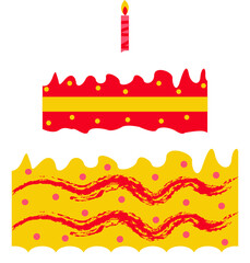 birthday cake decoration element illustration