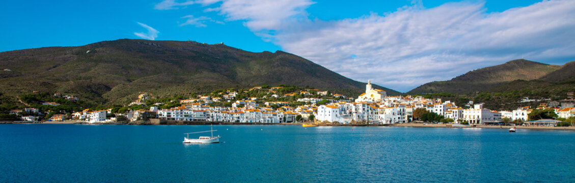 Cadaques,  costa brava,  Spain- panoramic view of Cadaques