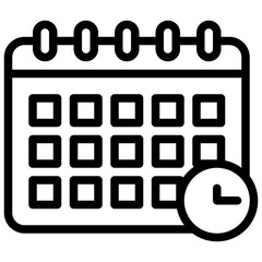 calendar date time schedule icon