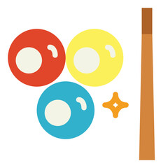 billiard flat icon style