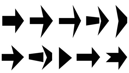 Arrow icon set. Set of arrow vector icon.