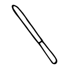 knife icon. sketch hand drawn doodle style. vector, minimalism, monochrome. cutlery, dishes, food, cut.