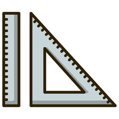 illustration of ruler triangle