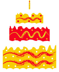 birthday cake decoration element illustration
