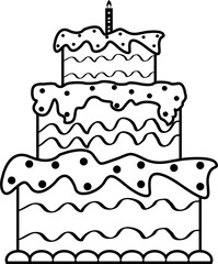 birthday cake decoration element illustration